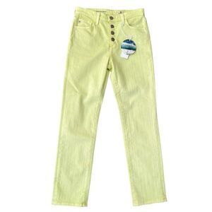 AG like green the Isabella Button Up straight leg crop jeans size 25 NWT